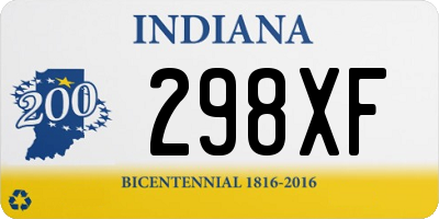 IN license plate 298XF