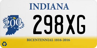 IN license plate 298XG