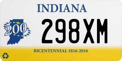 IN license plate 298XM