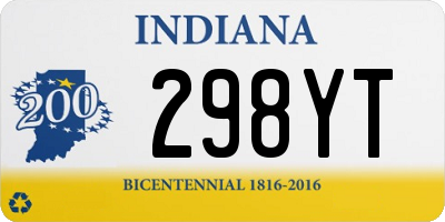 IN license plate 298YT