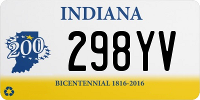 IN license plate 298YV