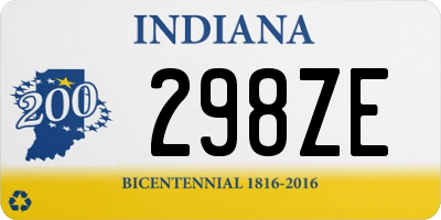 IN license plate 298ZE