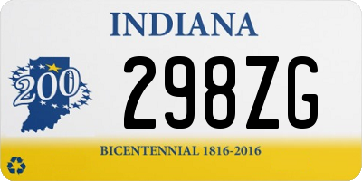 IN license plate 298ZG