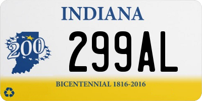 IN license plate 299AL