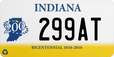 IN license plate 299AT