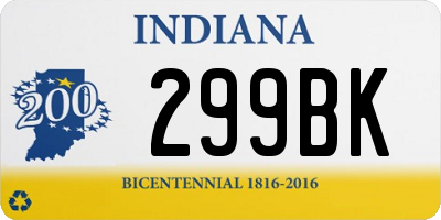 IN license plate 299BK