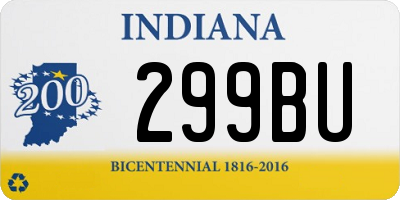 IN license plate 299BU
