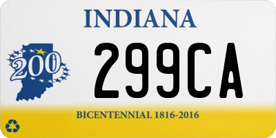 IN license plate 299CA