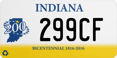 IN license plate 299CF