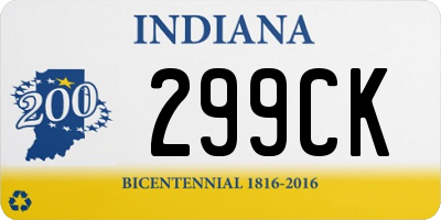 IN license plate 299CK