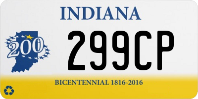 IN license plate 299CP