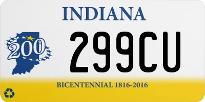 IN license plate 299CU