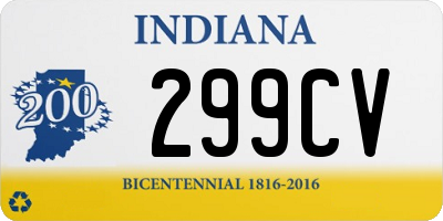 IN license plate 299CV