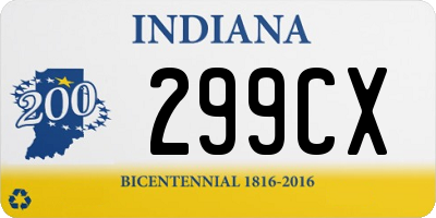 IN license plate 299CX