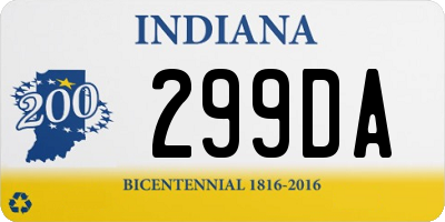 IN license plate 299DA