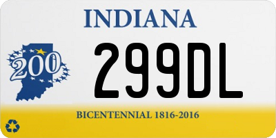 IN license plate 299DL