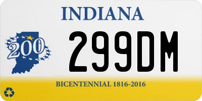 IN license plate 299DM