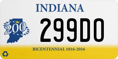 IN license plate 299DO