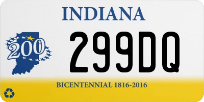 IN license plate 299DQ