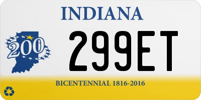 IN license plate 299ET