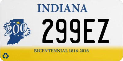 IN license plate 299EZ