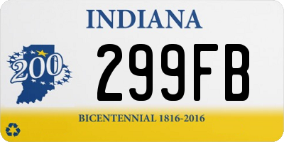 IN license plate 299FB