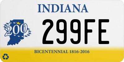 IN license plate 299FE