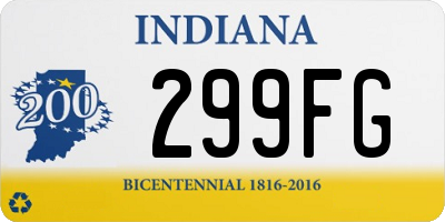 IN license plate 299FG