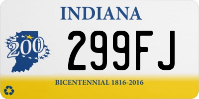 IN license plate 299FJ