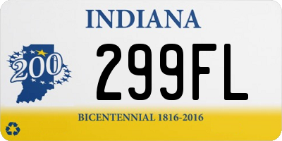 IN license plate 299FL