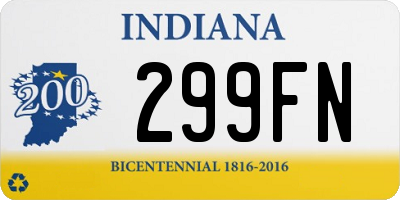 IN license plate 299FN