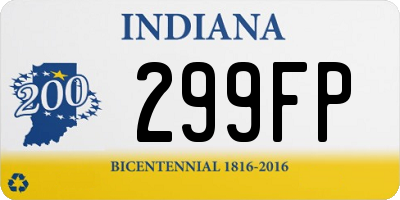 IN license plate 299FP