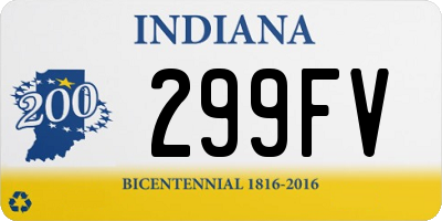 IN license plate 299FV