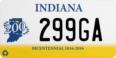 IN license plate 299GA