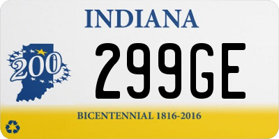 IN license plate 299GE