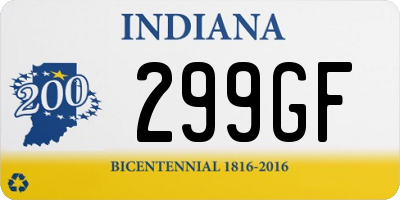 IN license plate 299GF