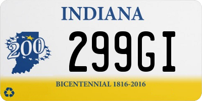 IN license plate 299GI