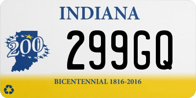 IN license plate 299GQ