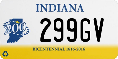 IN license plate 299GV