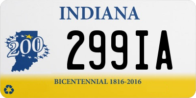 IN license plate 299IA