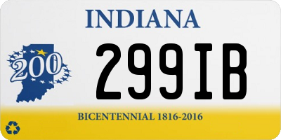 IN license plate 299IB