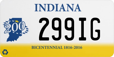 IN license plate 299IG