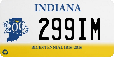 IN license plate 299IM