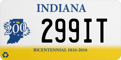 IN license plate 299IT