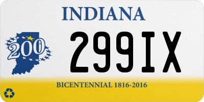 IN license plate 299IX