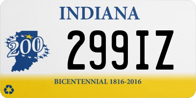 IN license plate 299IZ