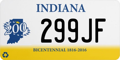 IN license plate 299JF