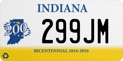 IN license plate 299JM