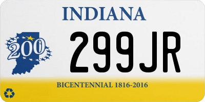 IN license plate 299JR