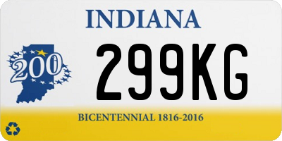 IN license plate 299KG